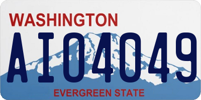 WA license plate AIO4049