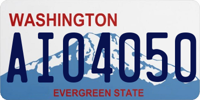WA license plate AIO4050