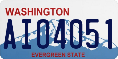 WA license plate AIO4051
