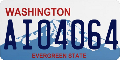 WA license plate AIO4064