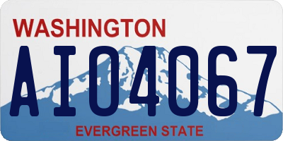 WA license plate AIO4067