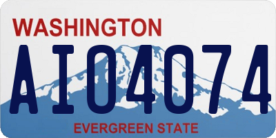 WA license plate AIO4074