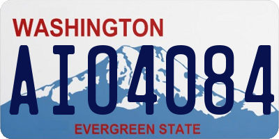 WA license plate AIO4084