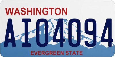 WA license plate AIO4094