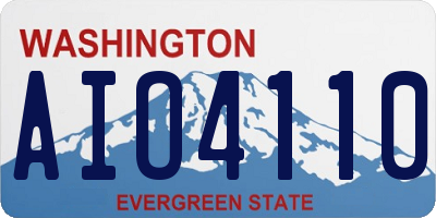WA license plate AIO4110