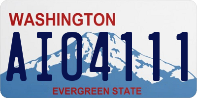 WA license plate AIO4111