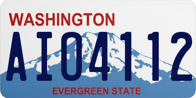 WA license plate AIO4112