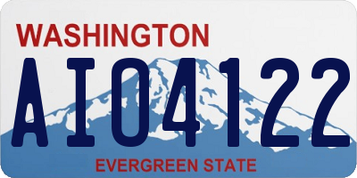 WA license plate AIO4122
