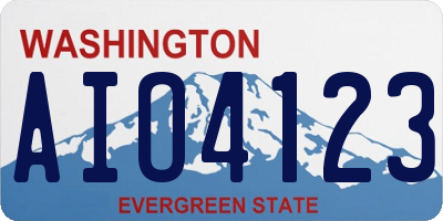 WA license plate AIO4123