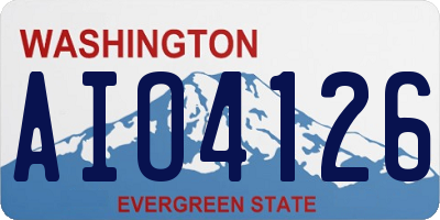 WA license plate AIO4126