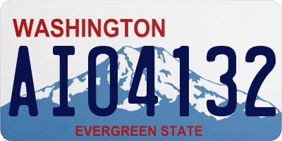 WA license plate AIO4132
