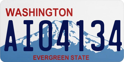 WA license plate AIO4134