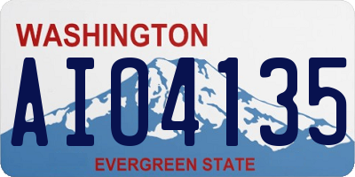 WA license plate AIO4135