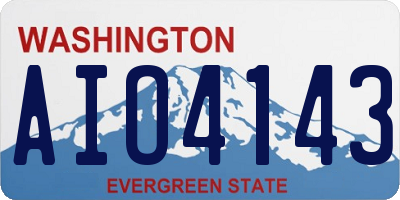 WA license plate AIO4143