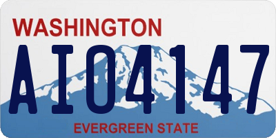 WA license plate AIO4147