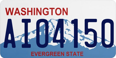 WA license plate AIO4150