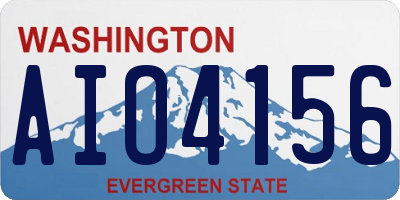 WA license plate AIO4156