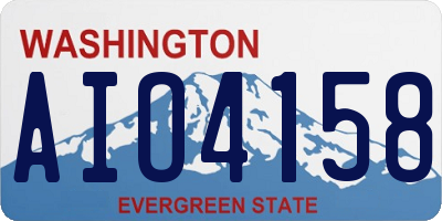 WA license plate AIO4158