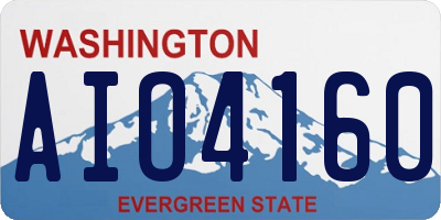 WA license plate AIO4160