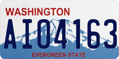 WA license plate AIO4163