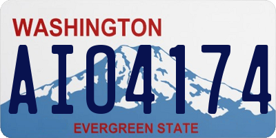 WA license plate AIO4174