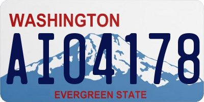 WA license plate AIO4178