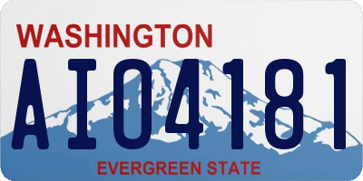 WA license plate AIO4181