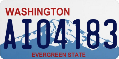 WA license plate AIO4183
