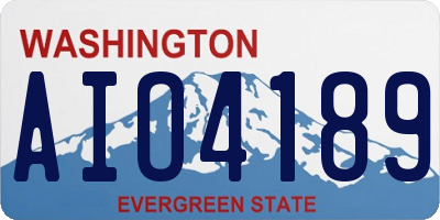 WA license plate AIO4189