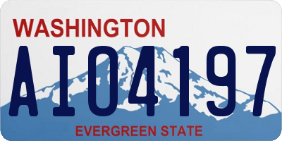 WA license plate AIO4197
