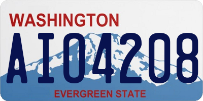 WA license plate AIO4208