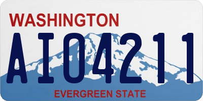 WA license plate AIO4211