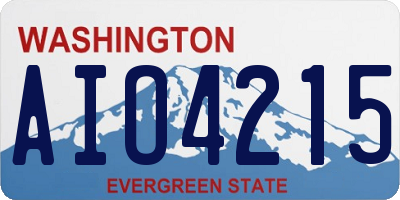WA license plate AIO4215