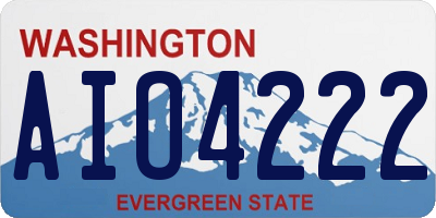 WA license plate AIO4222