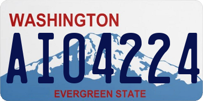 WA license plate AIO4224