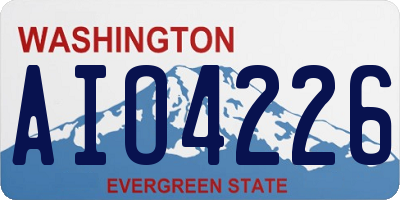 WA license plate AIO4226