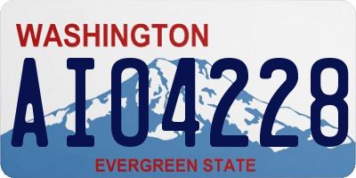 WA license plate AIO4228
