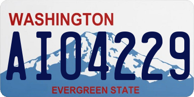 WA license plate AIO4229