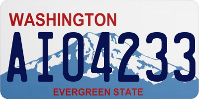 WA license plate AIO4233