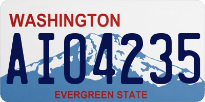 WA license plate AIO4235