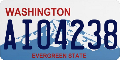 WA license plate AIO4238