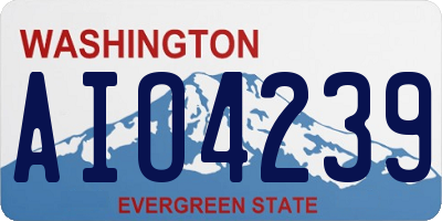 WA license plate AIO4239