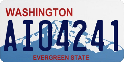 WA license plate AIO4241