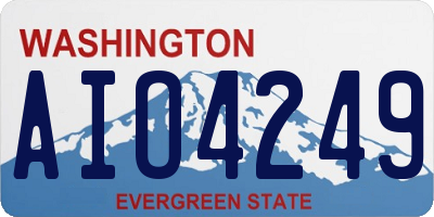 WA license plate AIO4249