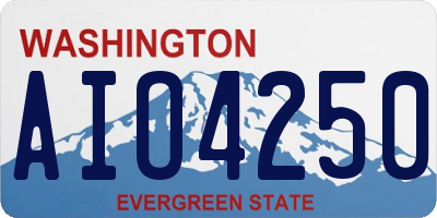 WA license plate AIO4250