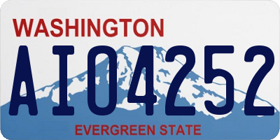 WA license plate AIO4252