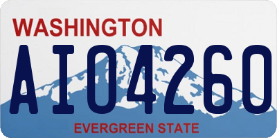WA license plate AIO4260