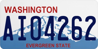 WA license plate AIO4262