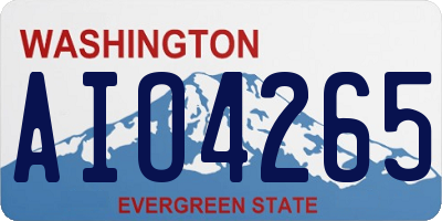 WA license plate AIO4265