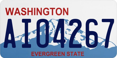 WA license plate AIO4267